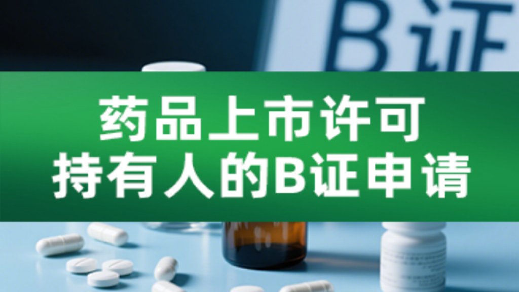药品上市许可持有人的B证申请