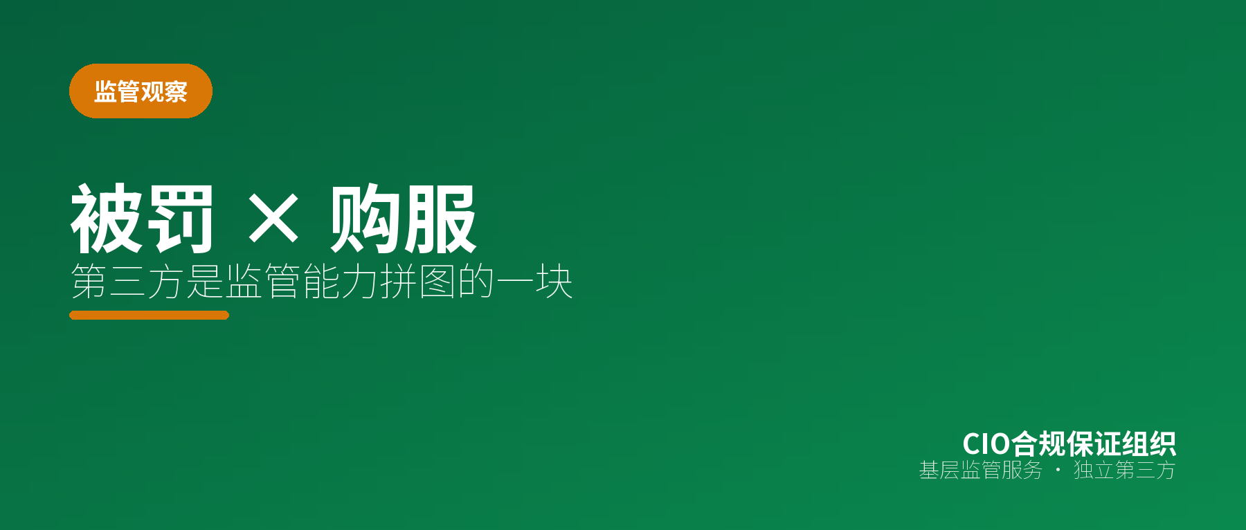 被罚 × 购买服务：第三方是监管能力拼图的一块