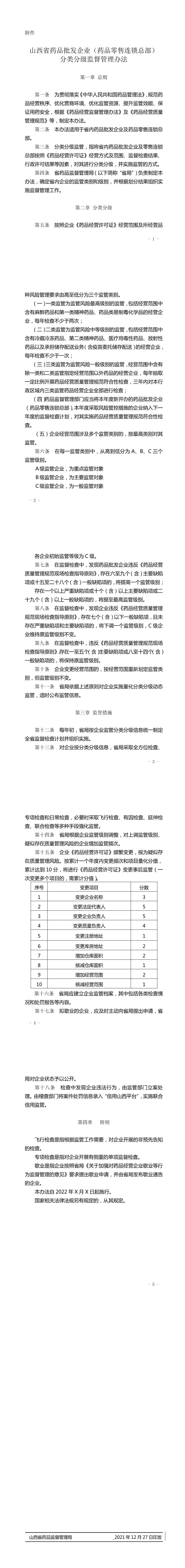 山西省药品监督管理局 关于公开征求《山西省药品批发企业 （药品零售连锁总部）分类分级监督管理办法（征求意见稿）》意见