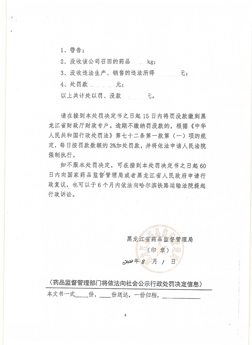 哈尔滨松山堂药业有限公司涉嫌生产、销售不合格中药饮片艾叶（批号：20180601）案