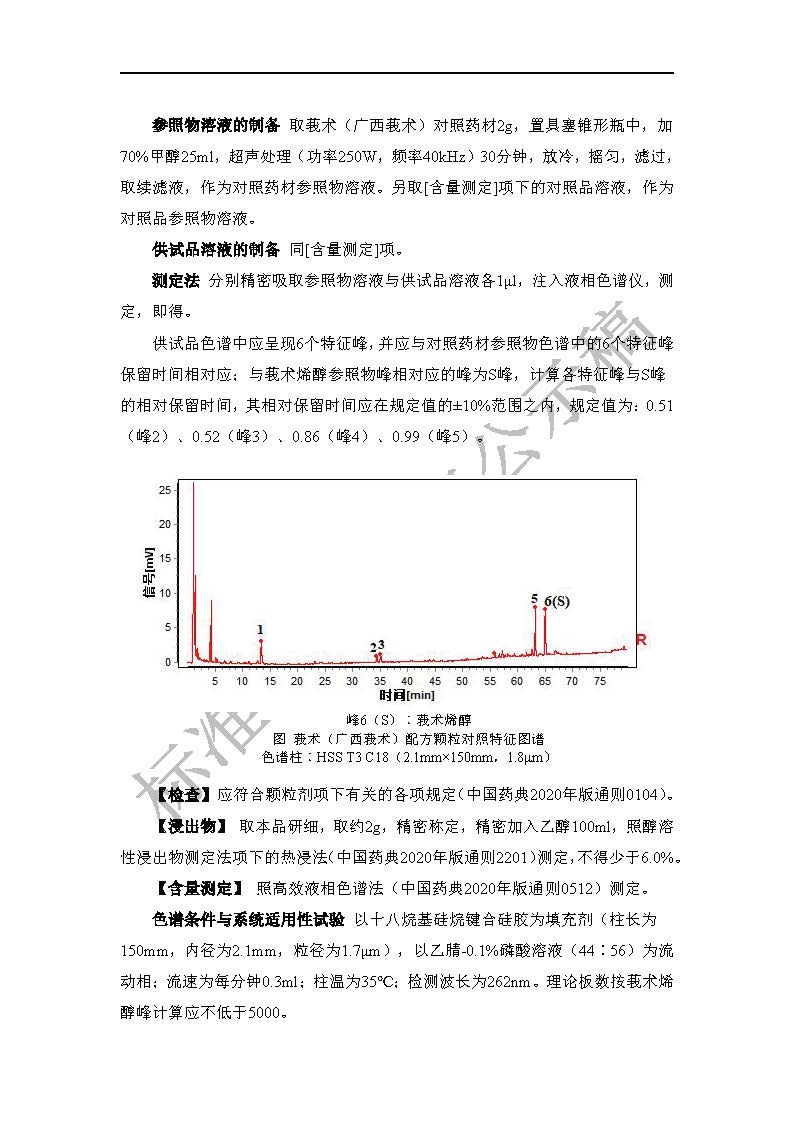 关于郁金（广西莪术）配方颗粒等5种新疆中药配方颗粒标准制定草案的公示