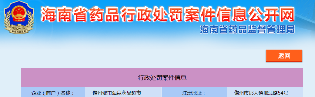 海南儋州健甫海泉药品超市不凭处方销售处方药案（儋市监处罚〔2023〕226号）.png