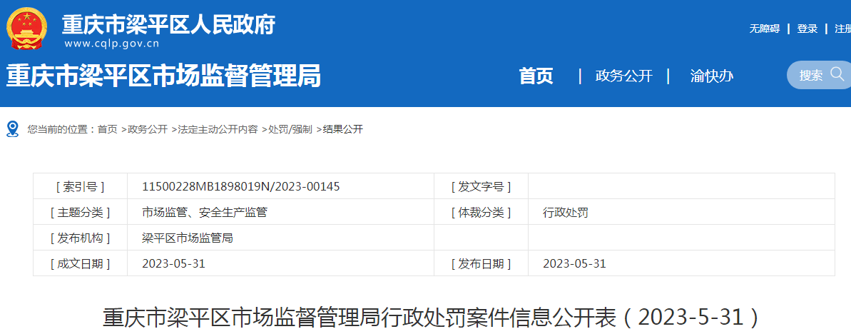 重庆市梁平区市场监督管理局行政处罚案件信息公开表（2023-5-31）.png