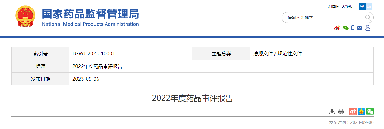 2022年度药品审评报告