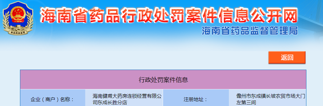 海南健甫大药房连锁经营有限公司东成长胜分店销售药品时未开具销售凭证案（儋市监处罚〔2023〕461号）.png