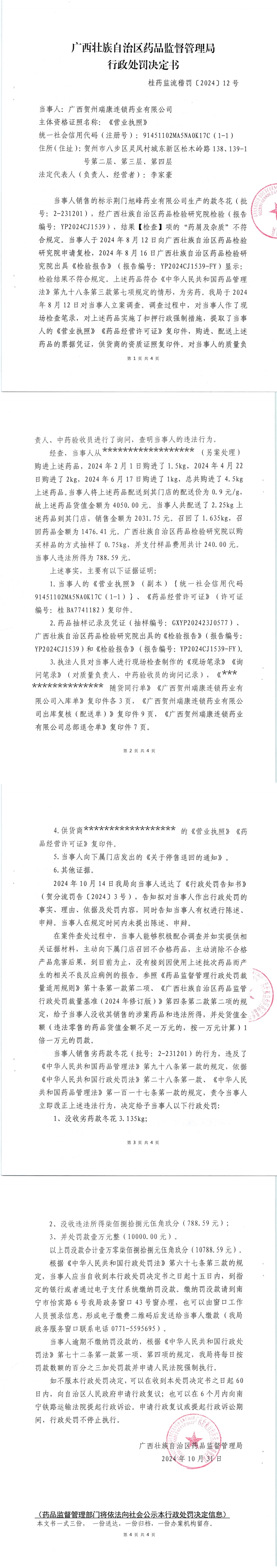 桂药监流稽罚〔2024〕12号行政处罚决定书（广西贺州瑞康连锁药业有限公司）-公示板.jpg